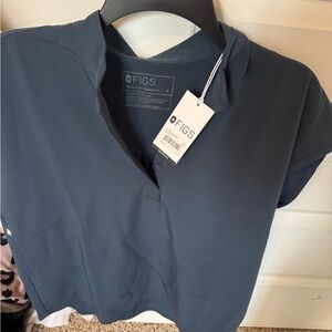 Figs Women's Slate Button Down Shirt